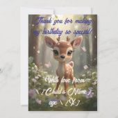 Geboortedag van het Woud van de Kleine Geklekte He Bedankkaart (Achterkant)