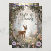 Geboortedag van het Woud van de Kleine Geklekte He Bedankkaart (Voorkant / Achterkant)