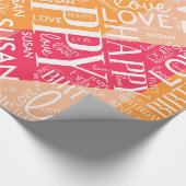 Geboortedag Voeg de Naam van de Middelgrote Lengte Cadeaupapier (Hoek)