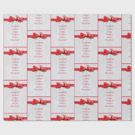 Geboortedag voor Dochter Cadeaupapier (Vlak)