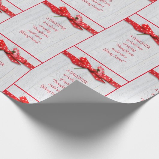 Geboortedag voor Dochter Cadeaupapier (Hoek)