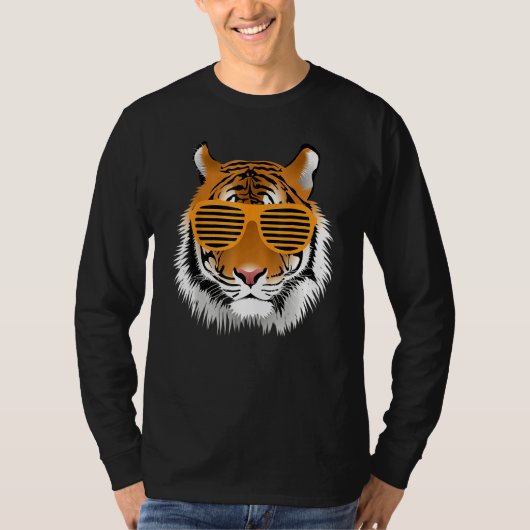 Geboortedag voor Jongen Cool Tiger Striped Animal T-shirt (Voorkant)