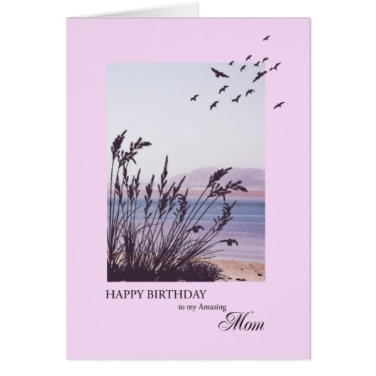 Geboortedag voor mama, plaats op zee (Voorkant)