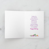 Geboortedag, Vriendin, Bloemen in de Kaart van de  (Binnen)