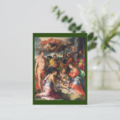 Geboortedatum 1534 | Blue Beach Song™-Briefkaart Briefkaart (Staand voorkant)