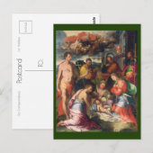 Geboortedatum 1534 | Blue Beach Song™-Briefkaart Briefkaart (Voorkant / Achterkant)