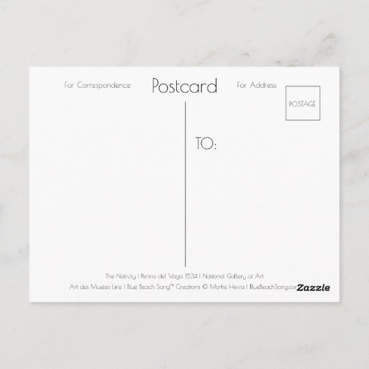 Geboortedatum 1534 | Blue Beach Song™-Briefkaart Briefkaart (Achterkant)