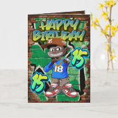 Geboortedatum 15 kaart (Gele Bloem)