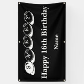 Geboortedatum: 16 spandoek (Verticaal)