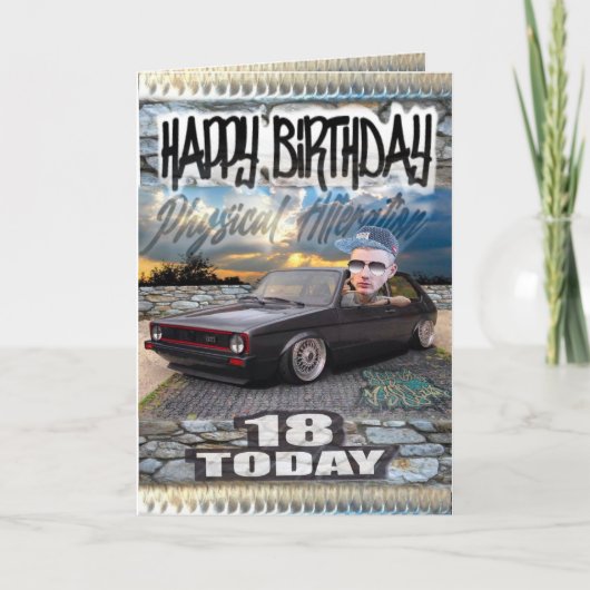 Geboortedatum 18 kaart (Voorkant)