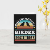 Geboortedatum: 1942 80th Birding Gift Kaart (Gele Bloem)