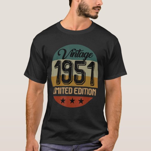 Geboortedatum: 1951, Vintage T-shirt (Voorkant)