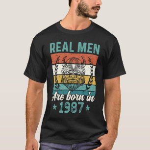 Geboortedatum 1987: in 1987 worden echte Mannen ge T-shirt