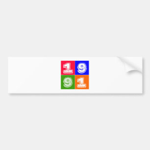 Geboortedatum 1991 bumpersticker