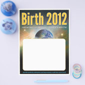 Geboortedatum 2012 — blanco (25 exemplaren) flyer (Enkel)