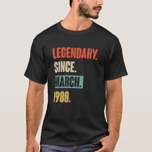 Geboortedatum 43 maart 2004 43e decoratie 43 jaar t-shirt (Voorkant)
