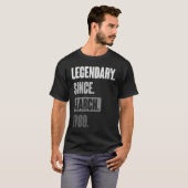 Geboortedatum 43 maart 2004 43e decoratie 43 jaar t-shirt (Voorkant volledig)