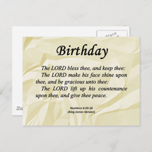 Geboortedatum: 6-24 briefkaart (Voorkant / Achterkant)