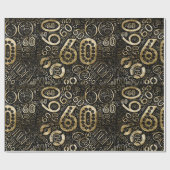 Geboortedatum Aantal Word Cloud 60 C ID270 Cadeaupapier (Vlak)