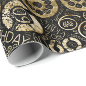 Geboortedatum Aantal Word Cloud 60 C ID270 Cadeaupapier (Rol Hoek)