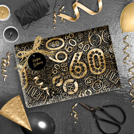 Geboortedatum Aantal Word Cloud 60 C ID270 Cadeaupapier