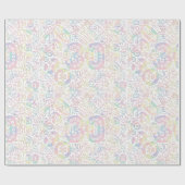 Geboortedatum Aantal Word Cloud Dertig A ID270 Cadeaupapier (Vlak)