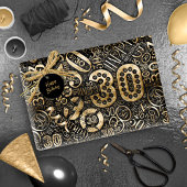 Geboortedatum Aantal Word Cloud Dertig C ID270 Cadeaupapier