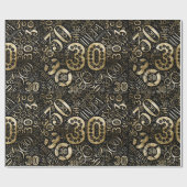 Geboortedatum Aantal Word Cloud Dertig C ID270 Cadeaupapier (Vlak)