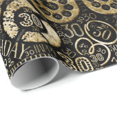 Geboortedatum Aantal Word Cloud Dertig C ID270 Cadeaupapier (Rol Hoek)