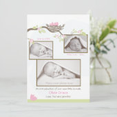Geboortedatum: Baby Girl Aankondiging (Staand voorkant)