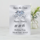 Geboortedatum: Bewaar de datum waarop de uitnodigi Kaart (Staand voorkant)