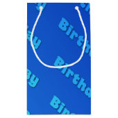 Geboortedatum (blauw) klein cadeauzakje (Achterkant)