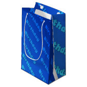 Geboortedatum (blauw) klein cadeauzakje (Voorkant Gekanteld)