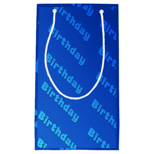 Geboortedatum (blauw) klein cadeauzakje (Voorkant)