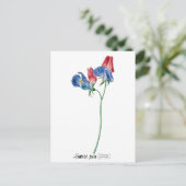 Geboortedatum Bloem Zoete erwt (april) Briefkaart (Staand voorkant)