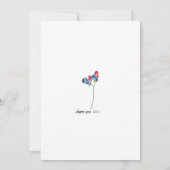 Geboortedatum Bloem Zoete erwt (april) Notitiekaartje (Achterkant)