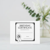 Geboortedatum Briefkaart (Staand voorkant)