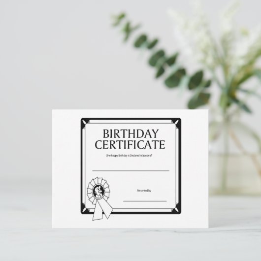 Geboortedatum Briefkaart (Staand voorkant)