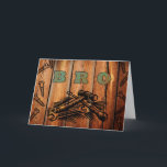 Geboortedatum: Bro / Brother, Tools and Wood Kaart<br><div class="desc">Het wenskaart van de dag voor een speciale broeder. De kaart is voorzien van een faux-houtgebrand ontwerp van gereedschappen en schroeven op een houten achtergrond. Digitaal afbeelding gemaakt met foto's en digitale elementen om een gekapt uiterlijk te creëer. Brieven lijken op een blauwgroene kleur. Kunst, afbeelding en vers © Shoaff...</div>