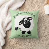Geboortedatum Cartoon schapen Sierkussen (Deken)