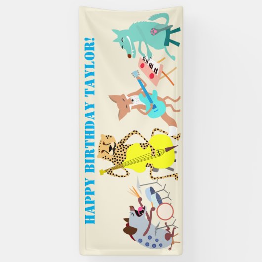 Geboortedatum: Dierenband Musicians Spandoek (Verticaal)