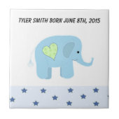 Geboortedatum Elephant Baby Tegeltje (Voorkant)