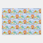 Geboortedatum en -leeftijd Giraffe 3 Inpakpapier Vel (Voorkant 3)