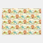 Geboortedatum en -leeftijd Giraffe 3 Inpakpapier Vel (Voorkant 2)