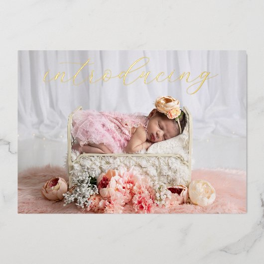 Geboortedatum: Folie Uitnodiging (Voorkant)