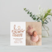 Geboortedatum Foto Briefkaart | Ik ben nieuw hier (Staand Voorkant)