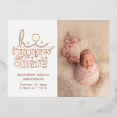 Geboortedatum Foto Briefkaart | Ik ben nieuw hier (Voorkant)