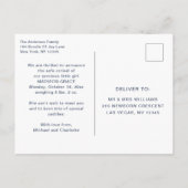 Geboortedatum Foto Briefkaart | Little Wonder (Achterkant)