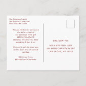 Geboortedatum Foto Briefkaart | Little Wonder (Achterkant)