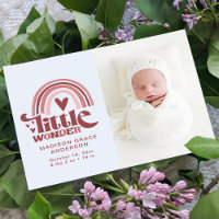 Geboortedatum Foto Briefkaart | Little Wonder